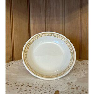 Vintage Homer Laughlin Tan Athena Empire Greek Key Sauce Berry Dessert Set of 4